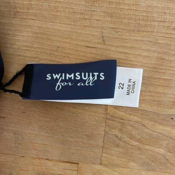 Swimsuits for All black with neon detail swim dress women’s size 22 - Picture 9 of 16